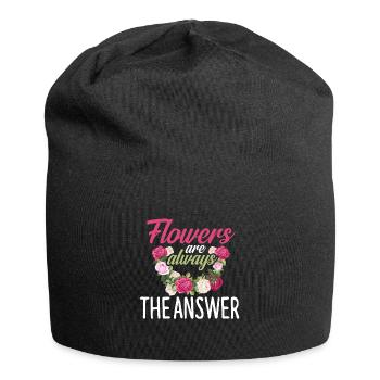 Fleuriste fleuriste bouquet de fleurs - Bonnet en jersey - noir - Devant