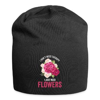 Fleuriste fleuriste bouquet de fleurs - Bonnet en jersey - noir - Devant