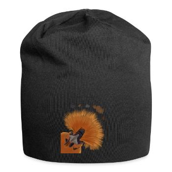 Neugieriges Seidenhuhn - Jersey-Beanie - Schwarz - Vorne