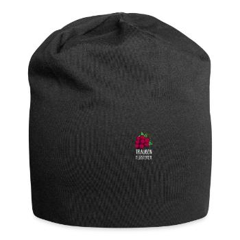 Traubenflüsterer Winzer Wein Weinanbaugebiet - Jersey-Beanie - Schwarz - Vorne