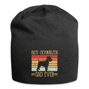 Best Schnauzer Dad Ever Riesenschauzer Herrechen - Jersey-Beanie - Schwarz - Vorne