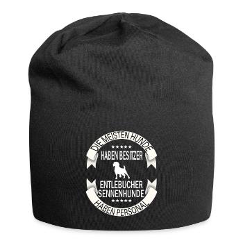 Schweizer Sennenhund Hunde Entlebucher Sennenhunde - Jersey-Beanie - Schwarz - Vorne