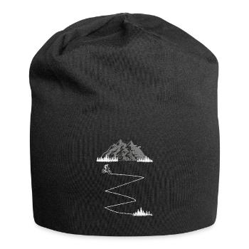Real guys go downhill - Jersey Beanie - black - Front
