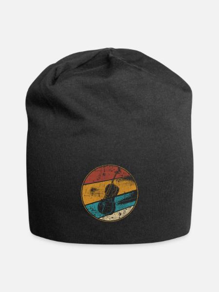Violoncelle vintage - Bonnet en jersey - noir