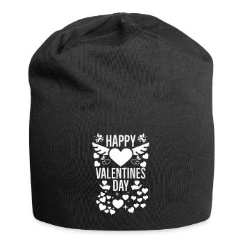 La Saint-Valentin, la Saint-Valentin, la Saint-Valentin - Bonnet en jersey - noir - Devant