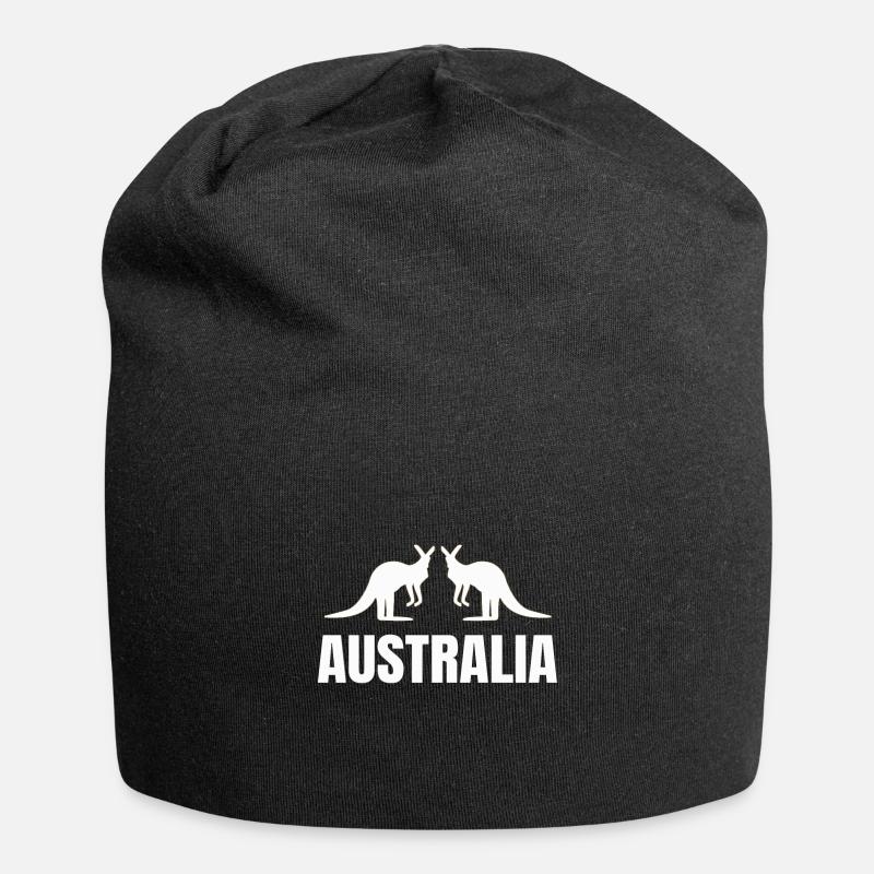 Australie - Bonnet en jersey - noir