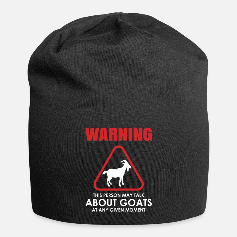 Chèvre - Bonnet en jersey - noir