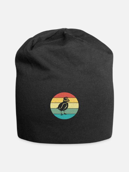 Puffin retro vintage - Jersey Beanie - black