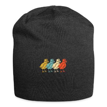 Papageientaucher Retro Vintage-Design - Jersey-Beanie - Anthrazit - Vorne