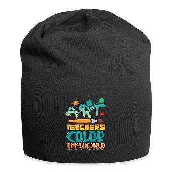 Art teachers lend the world color - Jersey Beanie - black - Front