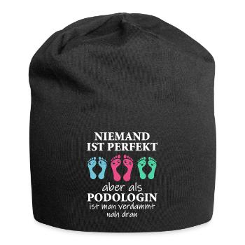 Fußpflege Podologin Podologie Spruch Geschenk - Jersey-Beanie - Schwarz - Vorne