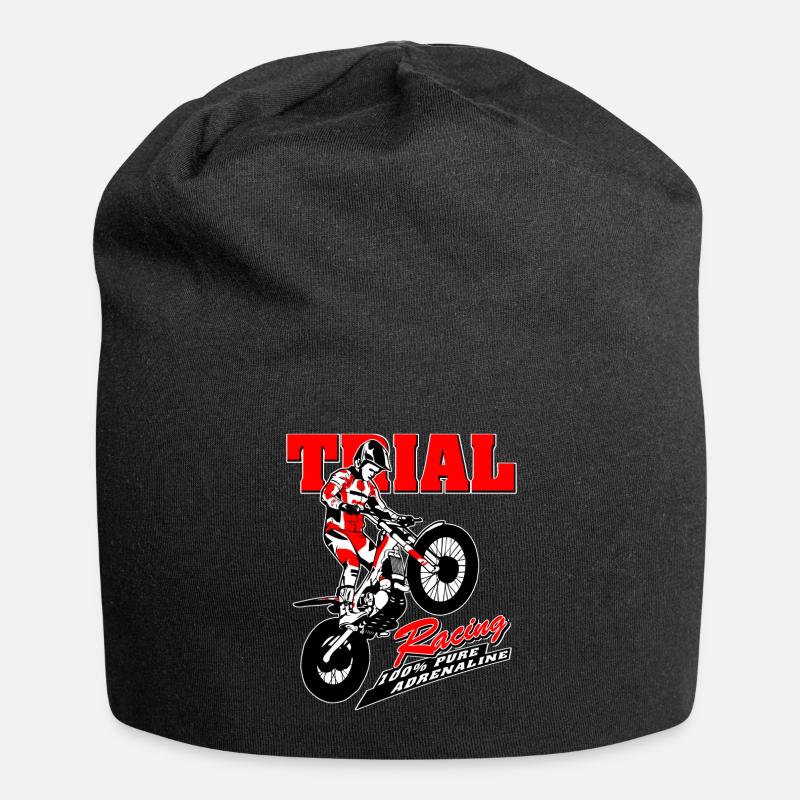 Motorrad Trial - Motorcycle Trial - Jersey-Beanie - Schwarz
