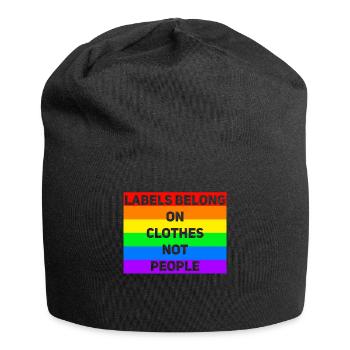 Les étiquettes appartiennent aux vêtements et non aux personnes - Bonnet en jersey - noir - Devant