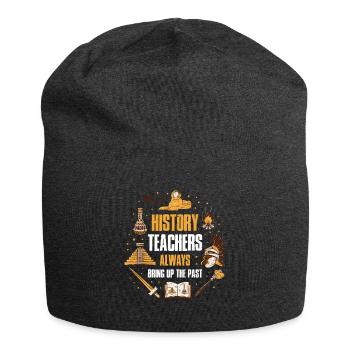 History Teacher Lesson Gift Funny - Jersey Beanie - charcoal grey - Front