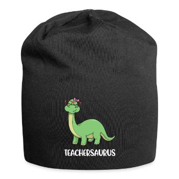 Dinosaur Teacher Teaching Funny Gift - Jersey Beanie - black - Front