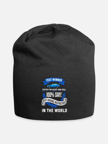 Fahrlehrer Fahrschule Auto Führerschein Verkehr - Jersey-Beanie - Schwarz
