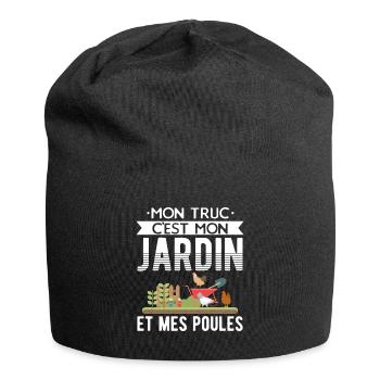 Papy Poule - Jardinage et Poules Cadeaux - Bonnet en jersey - noir - Devant