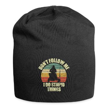 Les cascadeurs aventuriers ne me suivent pas, moi si - Bonnet en jersey - noir - Devant