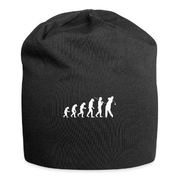 Golf Evolution von Höhlenmensch zu einem Golfer - Jersey-Beanie - Schwarz - Vorne