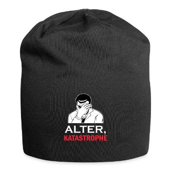Alter Katastrophe Einmal mit Profis Arbeiten Retro - Jersey-Beanie - Schwarz - Vorne
