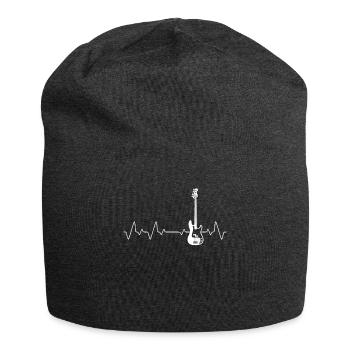 Heartbeat Bass Guitar - Jersey Beanie - charcoal grey - Front