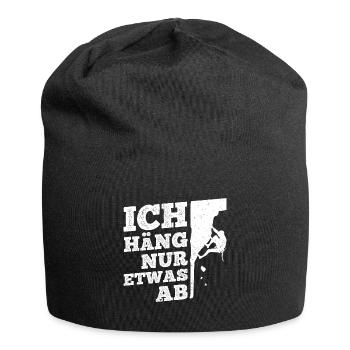 Bouldern und Klettern Geschenk - Jersey-Beanie - Schwarz - Vorne