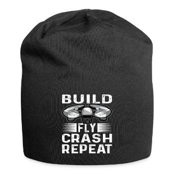 Build Fly Crash Repeat Drohnen Pilot Quadricopter - Jersey-Beanie - Schwarz - Vorne