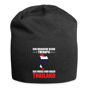 Thailand Thai Bangkok Urlaub Asien Geschenkidee - Jersey-Beanie - Schwarz - Vorne