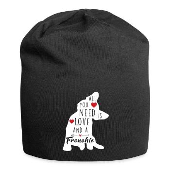 Bulldog French Bulldog English Bulldog - Jersey Beanie - black - Front