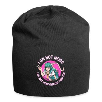 Anime girl gift - Jersey Beanie - black - Front