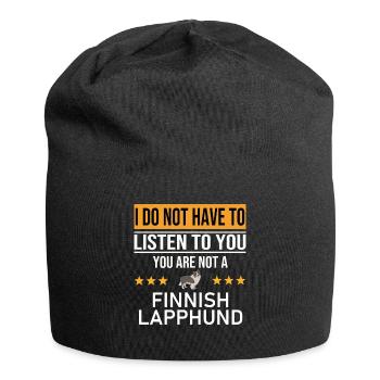 Finnischer Lapphund Lapinkoira Hütehunde Hunde - Jersey-Beanie - Schwarz - Vorne