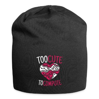 Too Cute To Compute Computer Scientist Hacker - Jersey Beanie - black - Front