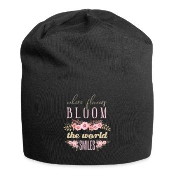 Florist Gärtner Garten Blumen Gärtnerei Pflanzen - Jersey-Beanie - Schwarz - Vorne