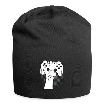 Controller Gamer Macht | Gaming - Jersey-Beanie - Schwarz - Vorne