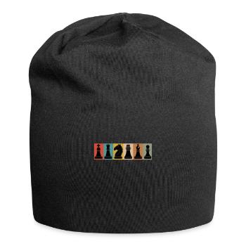 Jeu d’échecs Roi Échecsmatt coureur cadeau - Bonnet en jersey - noir - Devant