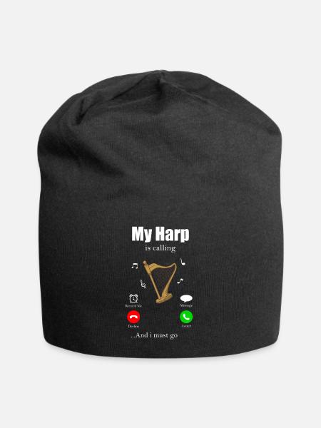 Harpe - Bonnet en jersey - noir