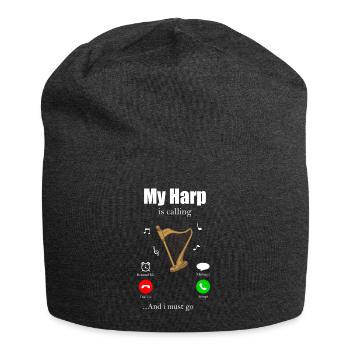Harfe - Jersey-Beanie - Anthrazit - Vorne