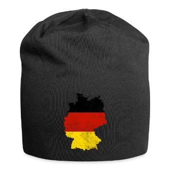 Cadeau de drapeau de la carte de l'Allemagne - Bonnet en jersey - noir - Devant