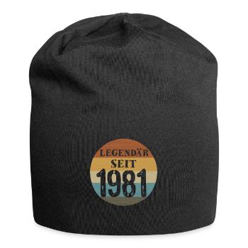 Geburtstag Legendär seit 1981 - Jersey-Beanie - Schwarz - Vorne