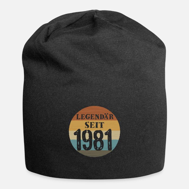 Geburtstag Legendär seit 1981 - Jersey-Beanie - Schwarz