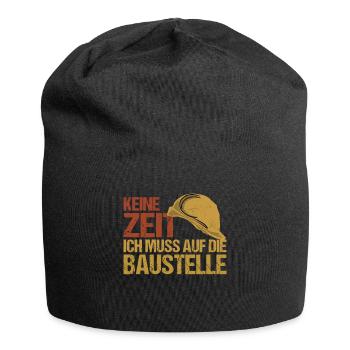 Bauleiter Bauaufsicht Bau Bauarbeiter Geschenk - Jersey-Beanie - Schwarz - Vorne