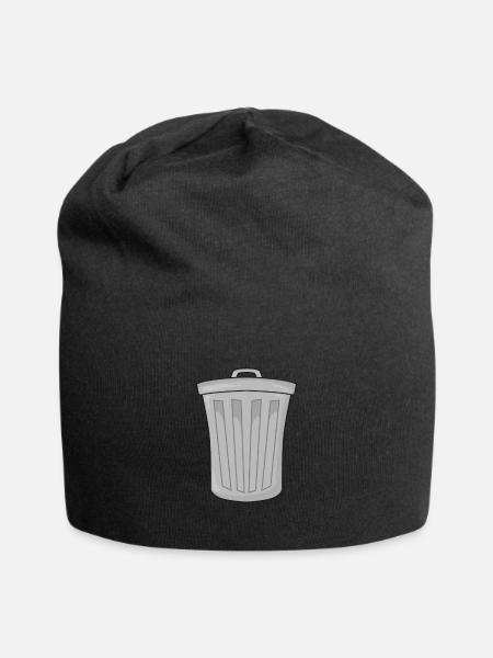 Mülltonne Müll - Jersey-Beanie - Schwarz