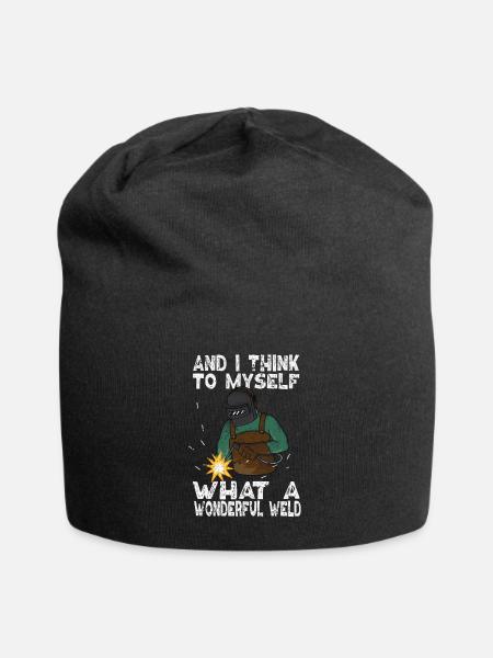 Wonderful Weld Welder ton weld Welding - Jersey Beanie - black