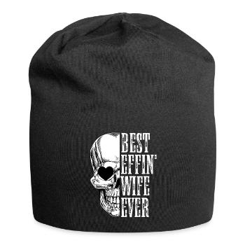 Meilleure femme effin 'jamais Skull Lady - Bonnet en jersey - noir - Devant