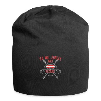 Kitzbühel Austria skiing gift idea - Jersey Beanie - black - Front