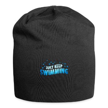 Just Keep Swimming Schwimmen Schwimmer Geschenk - Jersey-Beanie - Schwarz - Vorne