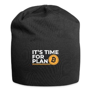 It Is Time For Plan B - Plan Bitcoin Gift - Jersey Beanie - black - Front