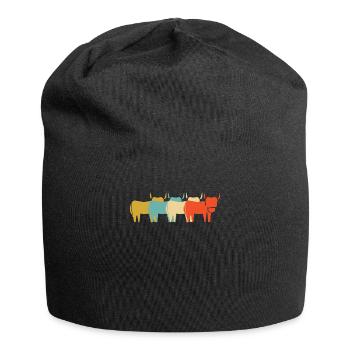 Rétro Vintage Hochland-Rinder - Bonnet en jersey - noir - Devant
