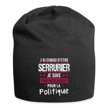 Serrurier cadeau humour drôle métier serrure homme - Bonnet en jersey - noir - Devant