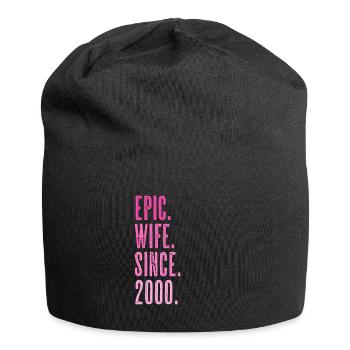 Epic wife since 2000 marriage wedding - Jersey-Beanie - Schwarz - Vorne
